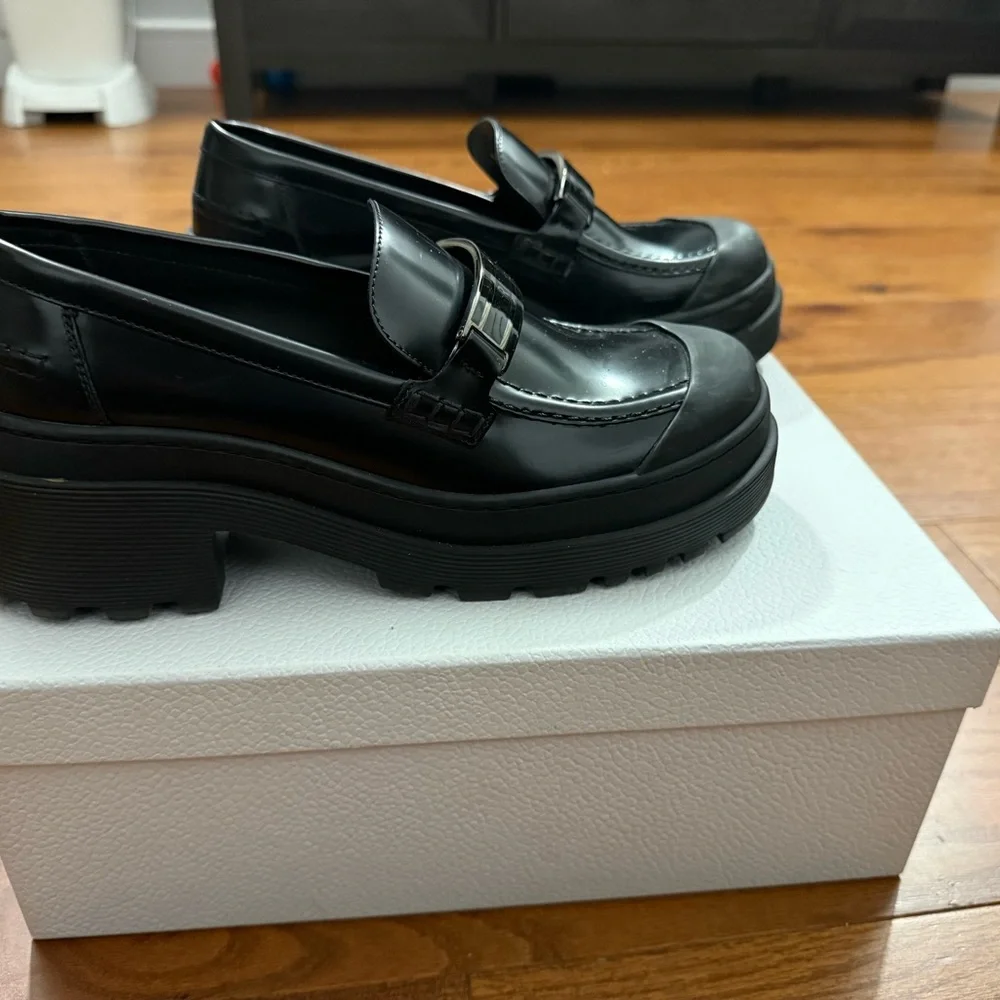 Dior Glossy Black Women's Loafers - Picture 3 of 5